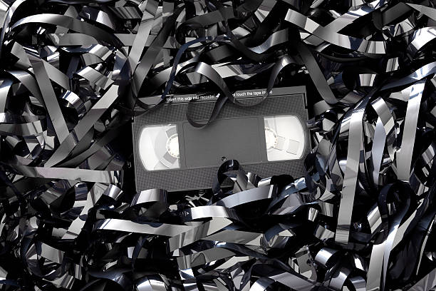 cassette de cinta de vídeo - videocasete fotografías e imágenes de stock