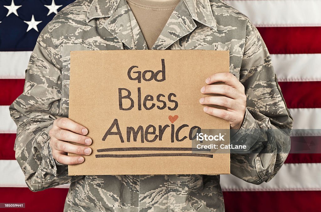 神 Bless アメリカ - アメリカ国旗のロイヤリティフリーストックフォト
