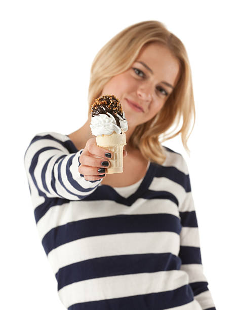 istock Woman offering an ice cream 185059838