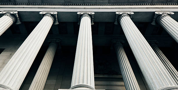 istock Close-up angled photo of classical columns 185059946