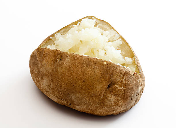 Plain Baked Potato (no toppings) stock photo