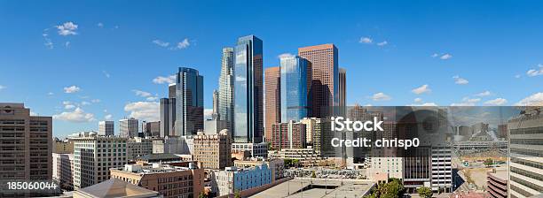 Vista Panorâmica Da Baixa De Los Angeles - Fotografias de stock e mais imagens de Cidade de Los Angeles - Cidade de Los Angeles, Condado de Los Angeles, Horizonte Urbano