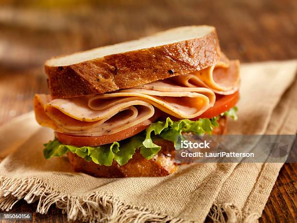 Turkey Sandwich Stock Photo - Download Image Now - Slice of Food, Chopped Food, Roast Chicken