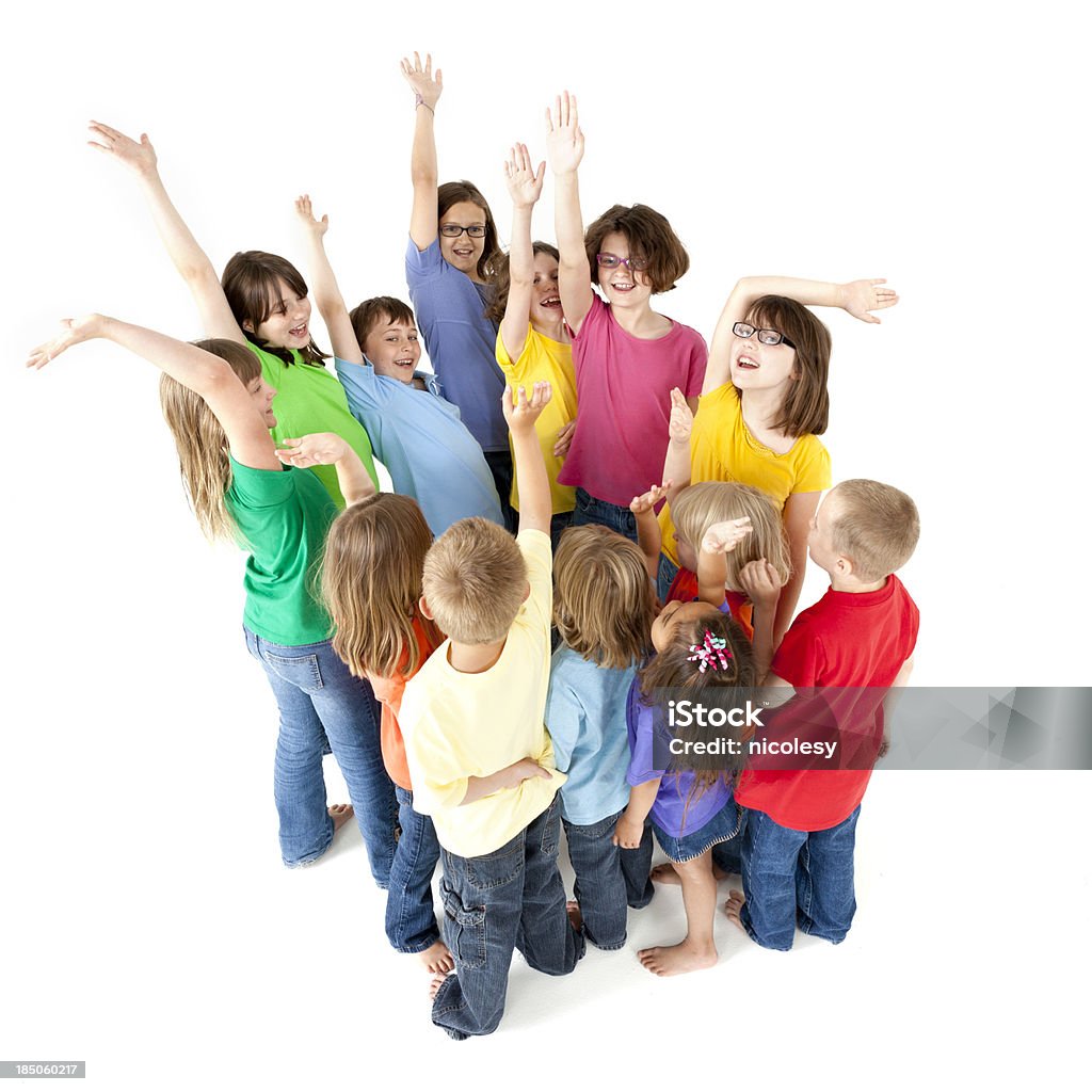 Felice gruppo di bambini - Foto stock royalty-free di Allegro