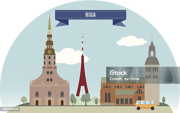 Ilustración de Riga y más Vectores Libres de Derechos de Paisaje urbano - Paisaje urbano, Riga, Aire libre