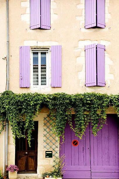 Provence lavender and yellow facade.Many more Provence images:(click at any to open the lightbox)