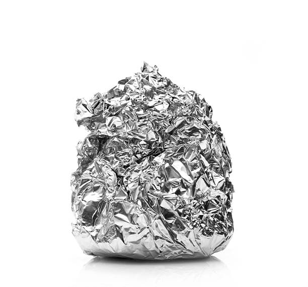 istock Crushed Aluminum Foil Ready for Recycling 185060907