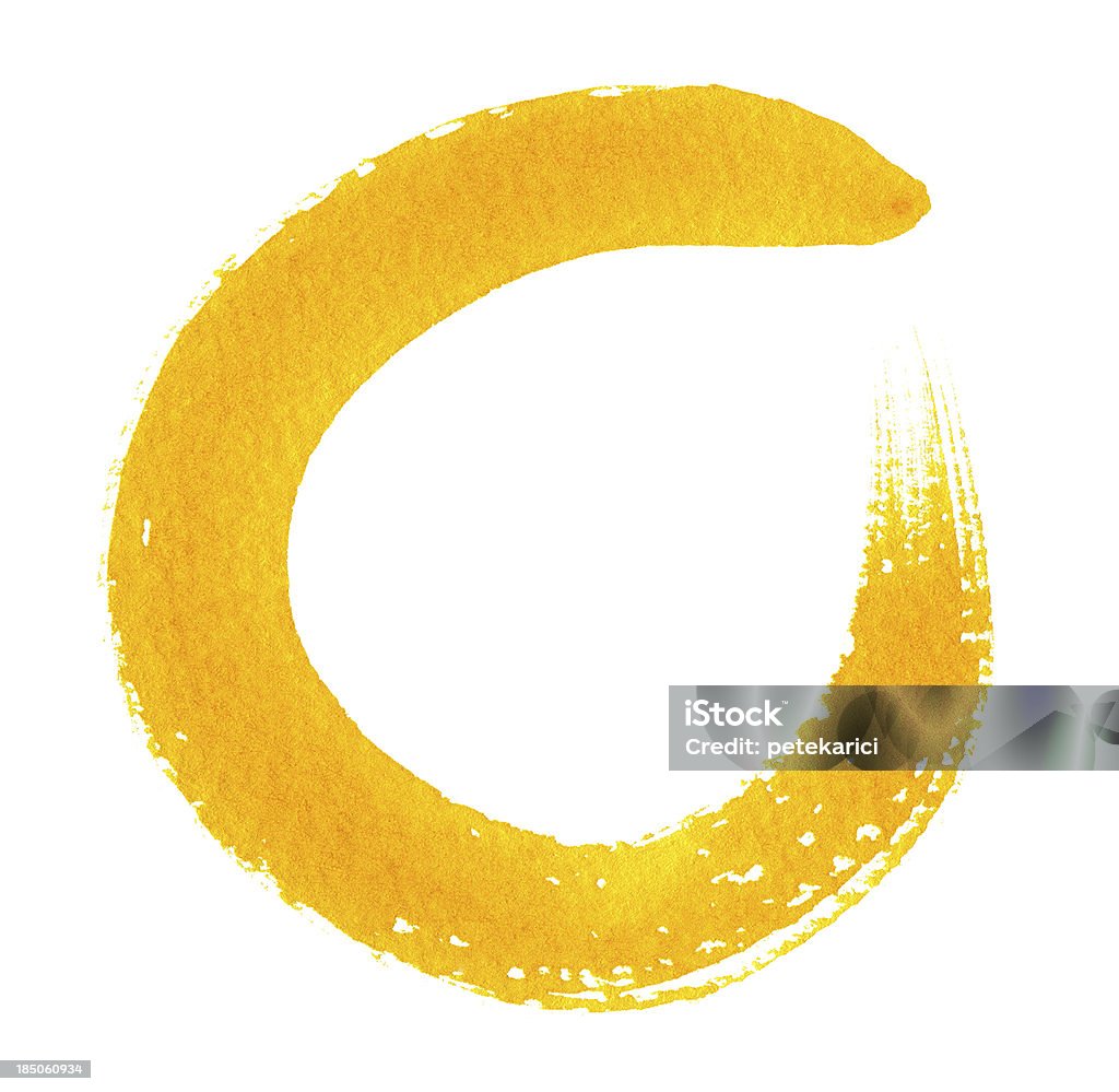CERCLE jaune (Tracé de détourage - Illustration de Abstrait libre de droits