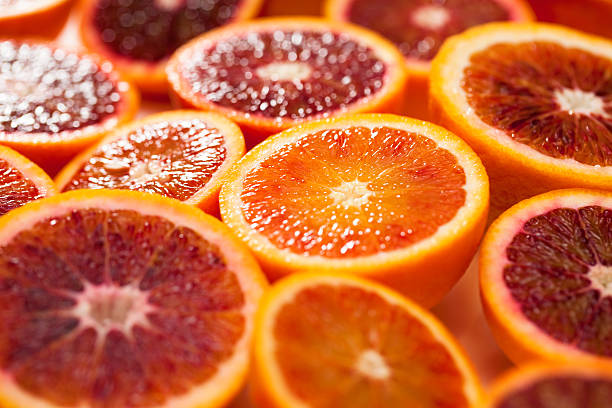 Blood oranges stock photo