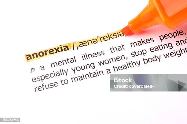 Anorexia Word Definition Stock Photo - Download Image Now - Eating Disorder, Beauty, Danger