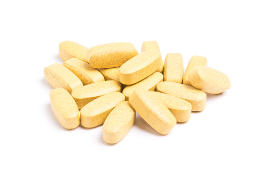A bunch of multivitamin pills, not isolated