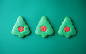 Christmas holiday multicolored cookies