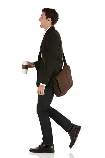 Photo of Happy businessman with coffee