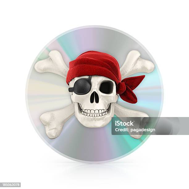 A Pirataria Do Software - Fotografias de stock e mais imagens de CD - CD, Caveira - Símbolo de Advertência, Computação Gráfica
