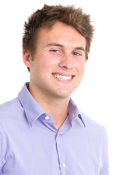 istock Smiling Young Man Headshot Portrait 185063086