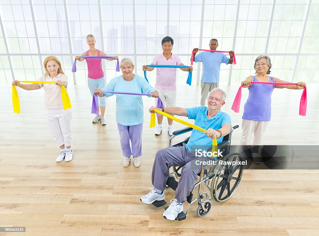 Seniores exercício - Royalty-free 60-69 Anos Foto de stock