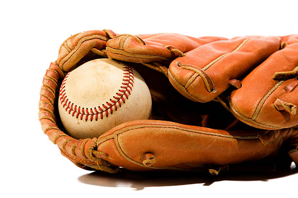 istock Baseball and Glove on white background 185064173