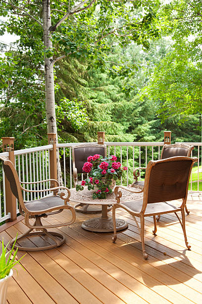 istock Patio Furniture on a Deck 185064675