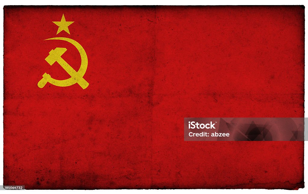 Grunge ex-Union soviétique, drapeau sur les bords de la vieille carte postale - Photo de Ex-URSS libre de droits