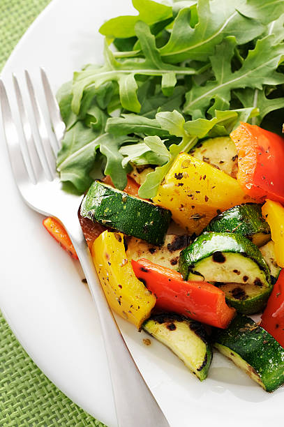 istock Grilled vegetables and salad 185064851