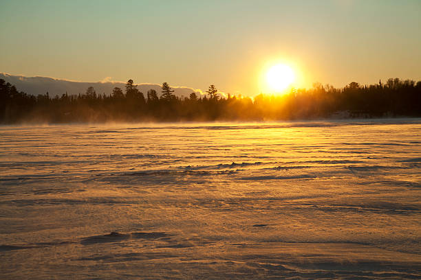 istock Sunset on Frozen Lake 185065007