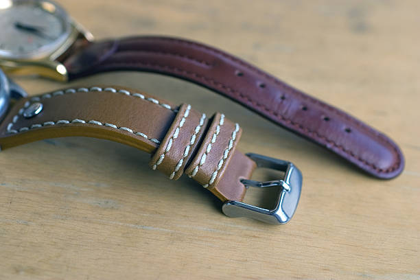istock Vintage wrist watch straps from Swiss 185065181