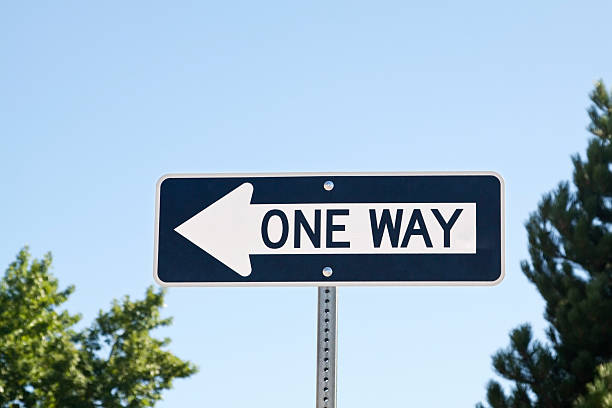istock One way street sign 185065955