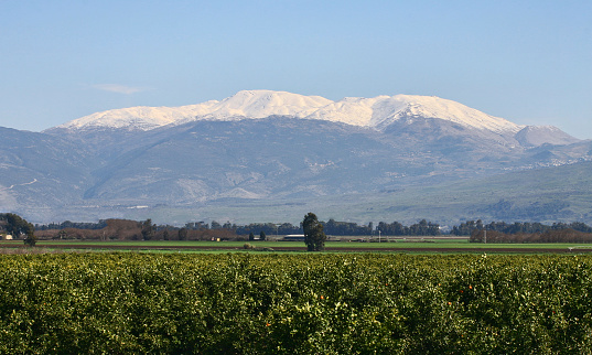 Mount Hermon is a mountain cluster in the Anti-Lebanon mountain range. The southern slopes of Mount Hermon extend to the Israeli-occupied portion of the Golan Heights. The Israeli controlled sector was captured by Israel in the Six-Day War of June 1967