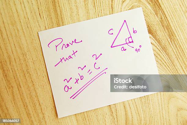 Pythagoras Theorem Stockfoto und mehr Bilder von Mathematik - Mathematik, Mathematisches Symbol, Texturiert