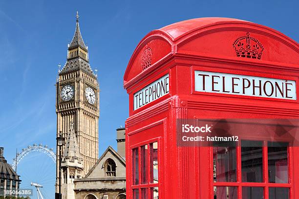 Tradycyjnych Czerwona Budka Telefoniczna I Big Ben - zdjęcia stockowe i więcej obrazów Czerwona budka telefoniczna - Czerwona budka telefoniczna, Lato, Londyn - Anglia