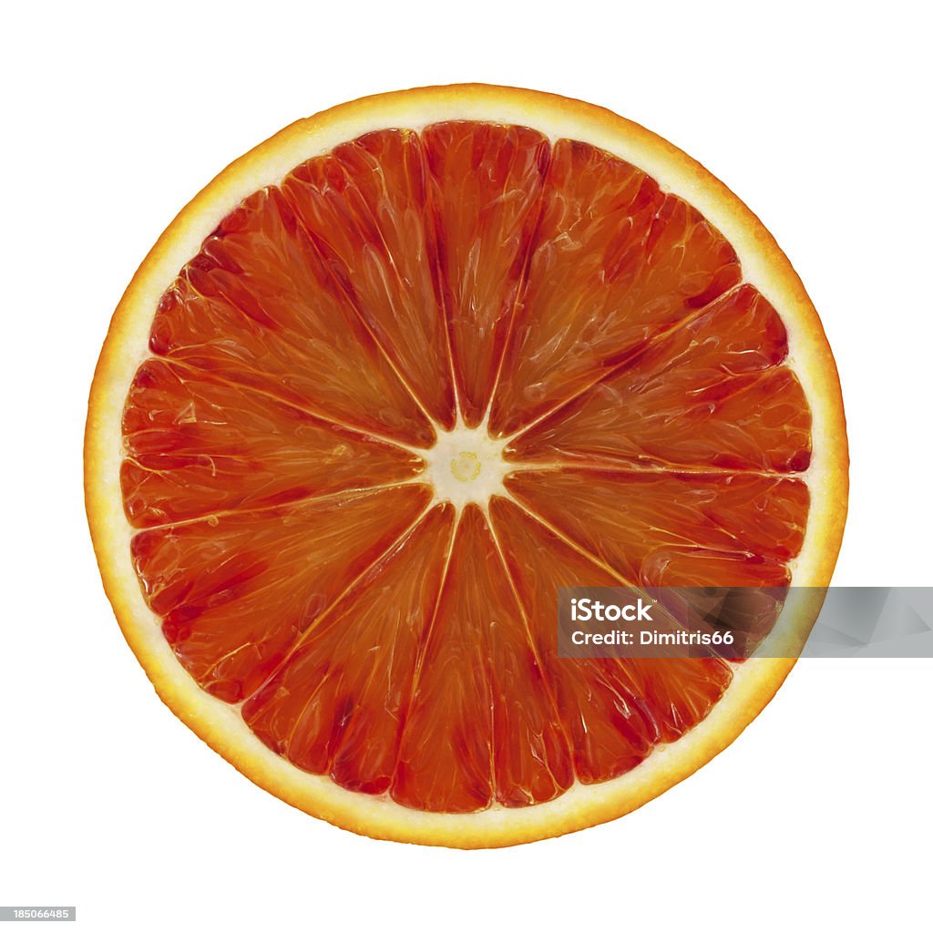 Laranja Vermelha parte em branco - Royalty-free Corte Transversal Foto de stock