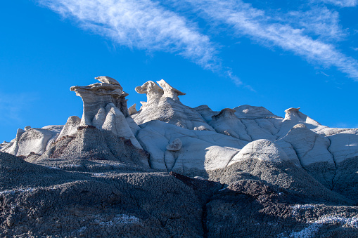 Rock formation at Bisti Southern Section, Farmington, New Mexico, USA