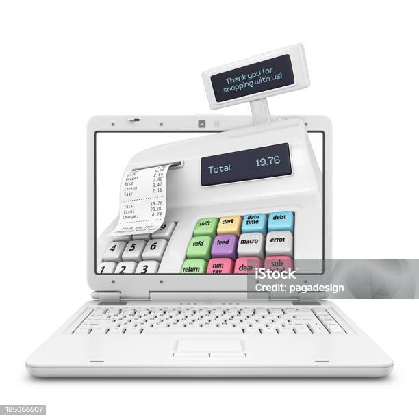 Internet Payment Stock Photo - Download Image Now - Cash Register, Desktop PC, Financial Bill