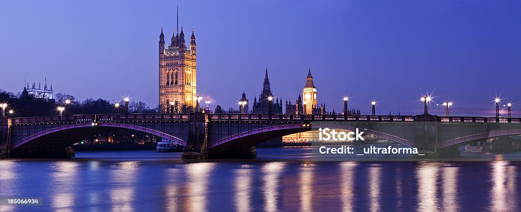 XXL-London, el Palacio de Westminster al atardecer - Foto de stock de Puente de Lambeth libre de derechos