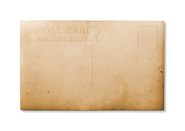 istock Blank Vintage French Postcard isolated on white background 185067062