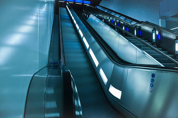 istock Illuminated Escalators and Stairs at Night 185067423