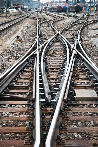 istock railroad junction at freight station 185067533