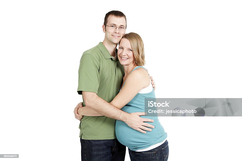 Pareja feliz esperando un bebé - Foto de stock de Abdomen libre de derechos