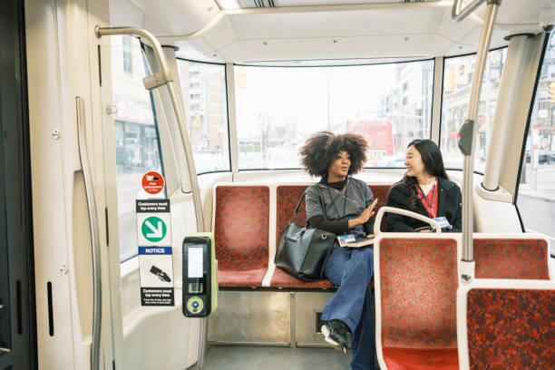 istock Two female registered nurses on the street car 1850681819