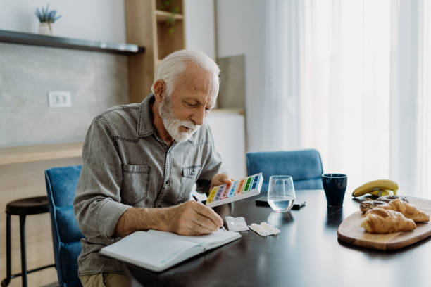 istock Senior man taking his medicine 1850683565