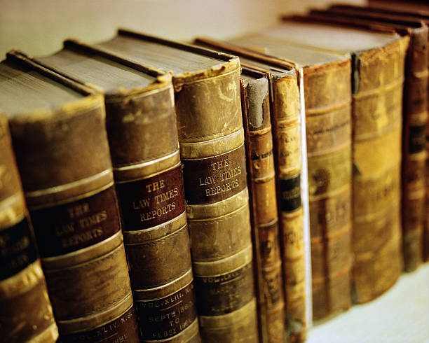 istock Antique books on the shelf 185068665