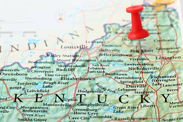 Carte du Kentucky, États-Unis - Photo