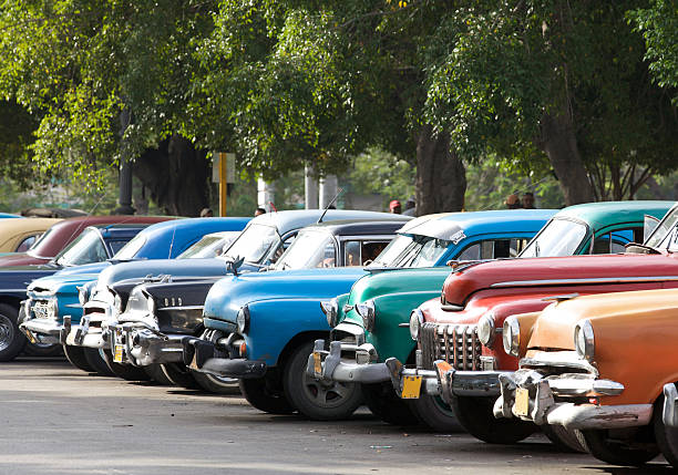 istock Colorful cuba cars in a row 185068724