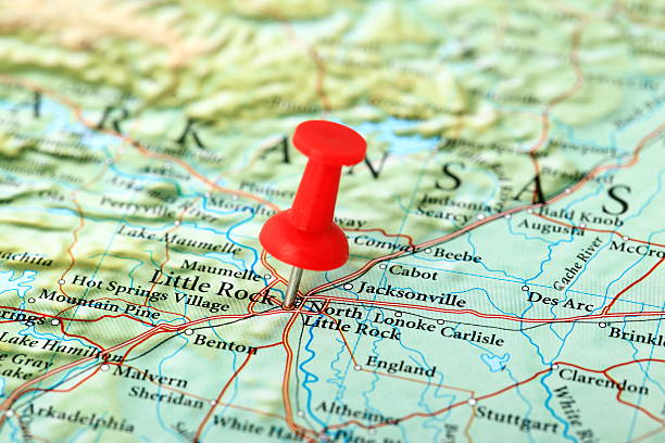 istock Little Rock Map, Arkansas - USA 185068839