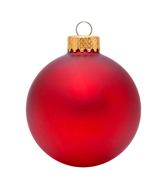 istock Red christmas ornament Isolated on white. 185068841