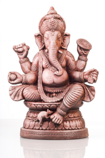 Deity Of Ganesha From India On White Background Stock Photo - Download Image  Now - Ganesha, God, India - iStock
