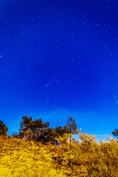 istock Night landscape on an illuminated hill in Monte Escobedo Zacatecas 1850694897