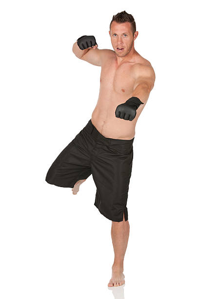 istock Portrait of a muscular man in fighting pose 185069552