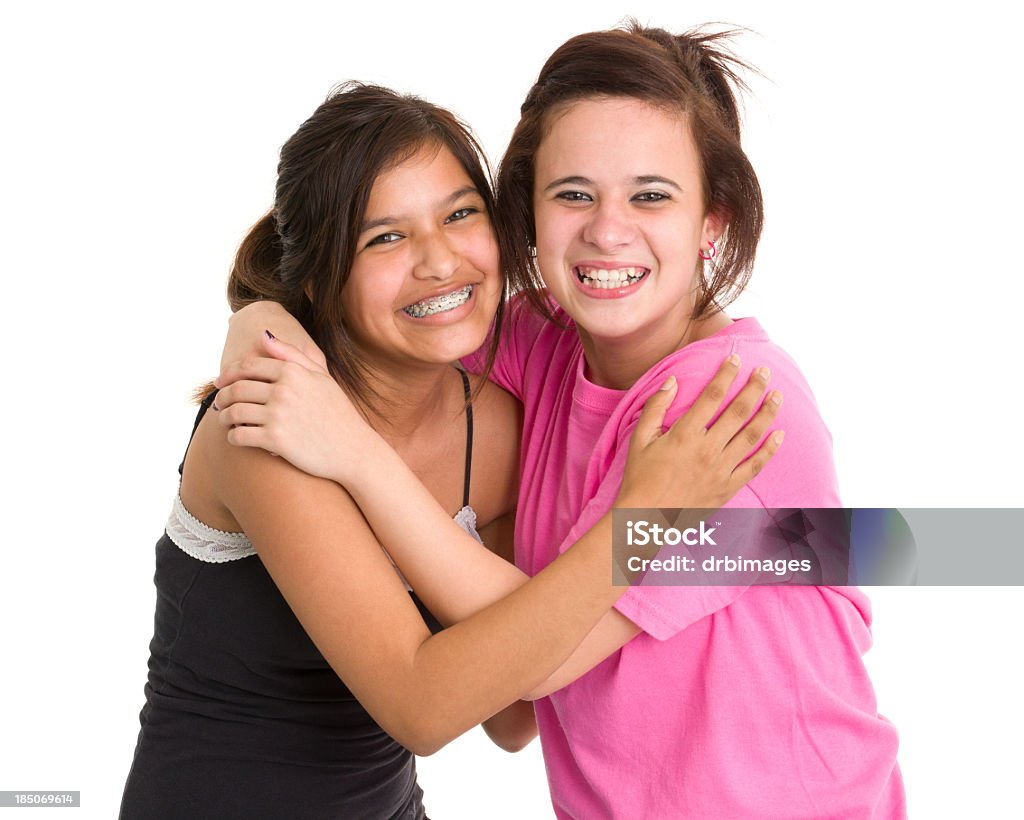Девушки фигуру и Смеяться - Стоковые фото 14-15 лет роялти-фри