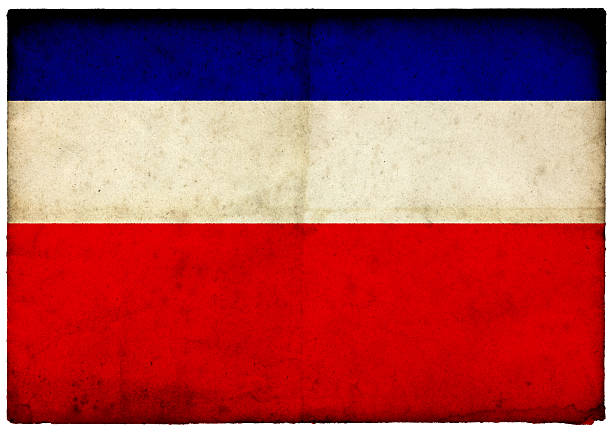 istock Grunge Flag of Schleswig-Holstein on rough edged old postcard 185070221
